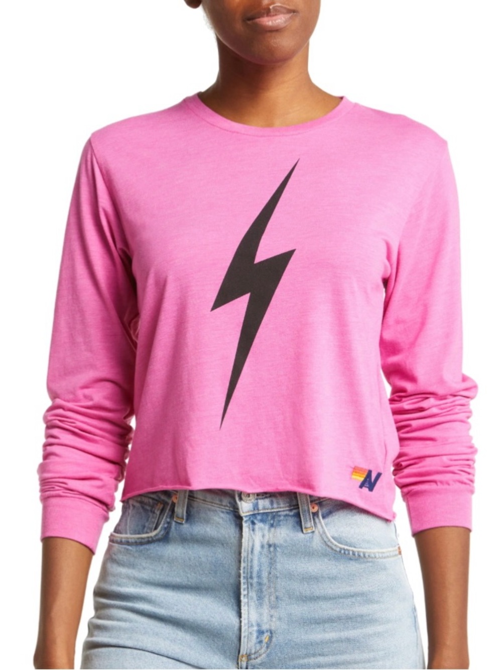 Aviator Nation Boyfriend Bolt Long Sleeve Tee